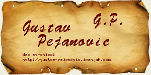 Gustav Pejanović vizit kartica